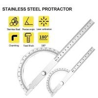 ราคา ไม้โปรแทรกเตอร์ 180 องศา ความแม่นยำสูง เครื่องมือวัดมุมโลหะ โกนิโอมิเตอร์ ไม้บรรทัดวัดแบบหมุน สแตนเลส ไม้บรรทัดงานไม้ (26177781766)