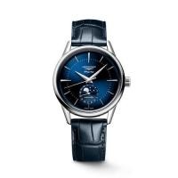 ราคา LONGINES/Longines นาฬิกาสำหรับผู้ชาย สายหนังจระเข้สีน้ำเงิน สแตนเลส หน้าปัดสีน้ำเงิน ระบบออโตเมติก (29410320267)