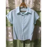 ราคา เสื้อเชิ้ตแขนสั้นลายตารางสีเขียวมิ้นท์งานป้าย อก 40” (4559694262)