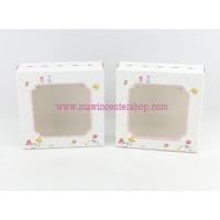 ราคา ขายปลีก เเพ็ค 20 ใบ กล่องชิฟฟ่อนสีขาวลายขวาง กล่องกระดาษพิมพ์ลายมีหน้าต่าง กล่องขนม กล่องเบเกอรี่ กล่องชิฟฟ่อน (11813172097)