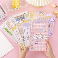ราคา สมุดโน้ต สมุดจดบันทึกสันห่วง A5 มีลายเส้น จดบันทึก สมุดเล่มเล็ก สมุดโน๊ตรวมลายการ์ตูน 60แผ่น/เล่ม (27085399616)