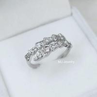 ราคา แหวนดีไซน์งานแบรนด์เนม ทรงงู ประดับพลอยเพทายขาว แหวนเงินแท้ 925 จัดส่งพร้อมกล่องแหวนและใบรับประกัน (28172098066)