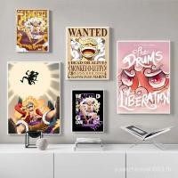 ราคา L-luffys N-Nika O-One P-pieces self-adhesive Art โปสเตอร์ whitepaper พิมพ์โปสเตอร์งานศิลปะ aesthetic Art Wall ภาพวาด (40101194200)