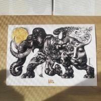 ราคา ภาพพิมพ์ ผลงาน อาจารย์ ถวัลย์ ดัชนี Thawan Duchanee The Masterpiece Collection Poster Elephant (24002885550)