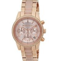 ราคา Michael Kors Women's Ritz Rose Gold-Tone Watch MK6307 37mm (28376229706)