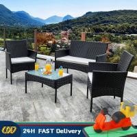 ราคา Yacชุดโต๊ะเก้าอี้หวายเทียมพร้อมเบาะรองนั่ง โซฟาหวาย เก้าอี้หวายเทียม ชุดโซฟาสนาม โต๊ะกระจกแข็งแรง สวย ทนทาน (22468089701)