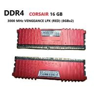 ราคา RAM CORSAIR 16GB DDR4/3000 PCVENGEANCE LPX (Red) (8GBx2) (27517625884)