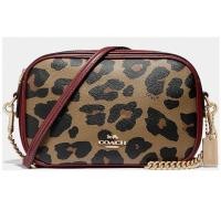 ราคา COACH Leopard Print Isla Chain Crossbody Bag #แม่เสือสาว (9625584112)