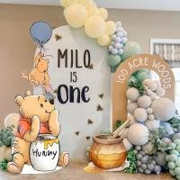 ราคา 36/24/18INCH ตุ๊กตาหมีกระดาษแข็ง Cutouts หมีสีเหลือง Pooh KT Board สําหรับหมีวันเกิดเราสามารถอ่านฉากอาบน้ําเด็ก (26487958678)