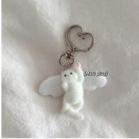 ราคา เกาหลีเกาหลีอินสไตล์ซอกสร้างสรรค์น่ารักแองเจิลปีก แห่กัน แมวพวงกุญแจจี้โทรศัพท์มือถือโซ่กระเป๋าจี้ (24095135799)