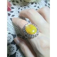 ราคา แหวนบุษราคัมแท้ บุษน้ำทอง18กะรัต ไซร์ 55.5☺ส่งฟรี (4053370929)
