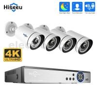 ราคา Hiseeu กล้องรักษาความปลอดภัย 4K UHD 4CH 8MP PoE มองเห็นกลางคืน ตรวจจับด้วยแอปพลิเคชัน และเสียง สองทาง (18890439617)