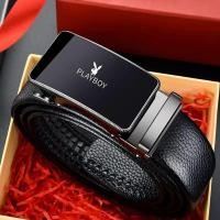 ราคา 【Playboy】เข็มขัดหนังแท้แบบอัตโนมัติสำหรับผู้ชาย (27727062492)