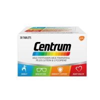 ราคา Centrum Multivitamin-Multimineral 30 เม็ด Plus Lutein & Lycopene เซนทรัม มัลติวิตามินรวม (24325917607)