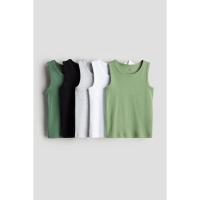 ราคา H&M(เอชแอนด์เอ็ม) แพ็ค 5 เสื้อกล้ามคอตตอน เด็กผู้ชาย 1237563_1 (25934247871)