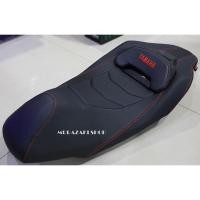 ราคา เบาะแต่ง Aerox เบาะรถมอไซลายเคฟล่า ทรงสปอร์ต สีดำ ด้ายแดง (7880132608)