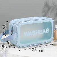 ราคา washbag สีฟ้า กระเป๋าใส่เครื่องสำอางค์ อุปกรณ์อาบน้ำ เครื่องเขียน อุปกรณ์ต่างๆ (23340873886)