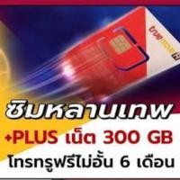 ราคา ซิมหลานเทพพลัส เน็ต 4G เร็ว 1Mbps 200GB + 100GB โทรฟรี TRUE (แบบ 6 เดือน) (1316496806)