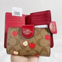 ราคา coach กระเป๋าสตางค์ 2 พับเล็ก รุ่นใหม่ลายแอปเปิ้ล (11337300071)