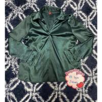 ราคา เสื้อเชิ้ตแขนยาวสีเขียวผ้าหนาซาติน (18428534581)