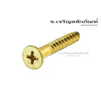 ราคา สกรูเกลียวปล่อยปลายสว่าน #10 #14 (แพ็ค 2 ตัว) น็อตเกลียวปล่อยหัวเตเปอร์แฉกทองเหลือง Brass Taper Head Self Tapping Screw (27351432224)
