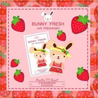 ราคา Bunny fresh กลิ่น STRAWBERRY/แผ่นน้ำหอมปรับอากาศรูปกระต่าย (12953987)
