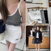 ราคา K719#กระโปรงสั้น กระโปรงสั้นทรงเอผ้ายืดนิ่ม ผ้าหนามัซับในตรงปก (27507817438)