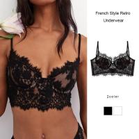 ราคา สไตล์ฝรั่งเศส Retro ชุดชั้นในสตรี Push-Up ชุดชั้นในลูกไม้บางเซ็กซี่ Bra GA (28210873788)