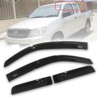 ราคา กันสาด กันสาดประตู รถกระบะ TOYOTA HILUX วีโก้ แค็บ คิ้วกันสาด โตโยต้า ไฮลักซ์ VIGO CAB 2005-2011 สีดำ โลโก้ขาว (7189347574)