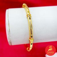 ราคา กำไลหลอดตัดลาย ตะขอคลิปล๊อค เส้นผ่านศูนย์กลาง 5.5 ซม.ชุบทอง แฟชั่น ใส่ได้ทุกโอกาส งานสวย พร้อมส่ง ดีไซส์สวย (41504504739)