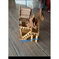 ราคา โมเดลบ้านทรงไทย ( เล็ก ) งานไม้สัก ทาสี (4773475618)