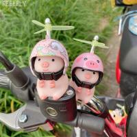 ราคา Feelfly หมูน้อยสีชมพูรถอุปกรณ์เสริมลมหักรถหมูน่ารักเครื่องประดับหมวกกันน็อกใบพัดลมทําลายเป็ดขี่ขี่จักรยานตกแต่ง B5I8 (29475230145)