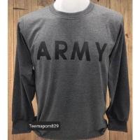 ราคา เสื้อยืดทหารอากาศ สีเทาเข้ม แขนยาว ARMY ไซส์ L (5645339458)