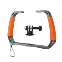 ราคา Yb2 Bracket TELESIN TE-HBM-002 กล้องกีฬาดําน้ํา Rig มือถือใต้น้ํา Stabilizer Bracket Dual Handle อลูมิเนียม Action กล้องผู้ถือ Du (29264961695)