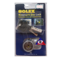 ราคา SOLEX กุญแจล็อคดิสเบรคมอเตอร์ไซค์ รุ่น 9025 สีเงิน ล็อคจักรยานยนต์ ล็อคมอเตอร์ไซด์ ล็อคบิ๊กไบค์ ของแท้ 100% ล็อคจาน (9402019361)