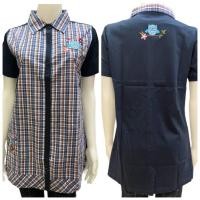 ราคา เสื้อแตงโม คอปก ตัวยาว กระดุมผ่าตลอด ลายสก็อต สีกรม ปักนกฮูก Size M (ป้ายราคา 650 บาท) (26060742739)