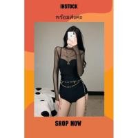 ราคา [พร้อมส่ง]ส่งฟรีค่ะ✨️Swimsuit Set3pcsชุดว่ายน้ำเซต3ชิ้น ชุดวันพีช เสื้อแขนยาวซีทรู พร้อมเข็มขัดโซ่ฟรี‼️ (21962698656)