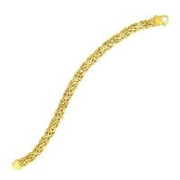 ราคา Nathalias NY สร้อยข้อมือทองคำแท้ 14k สไตล์ไบแซนไทน์ 14k Yellow Gold Byzantine Link Stylish Bracele (26576447577)