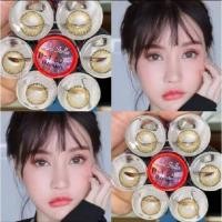 ราคา บิ๊กอาย คอนแทคเลนส์ รุ่น Mini Stella gray/ brown ฝาแดง ยี่ห้อ Pitchy lens ลายฮิต (28124822716)