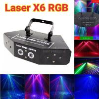 ราคา X6 Laser RGB disco laser light ไฟเลเซอร์ดิสโก้ ไฟดิสโก้ ไฟเธค ไฟปาตี้ กระพริบตามจังหวะเพลง เสียงตามจังหวะ (4052338217)
