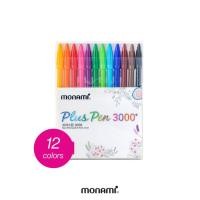 ราคา Monami ปากกาสีน้ำ รุ่น Plus Pen 3000 ชุด 12 สี (12028322444)