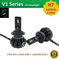 ราคา **ลดล้างสต๊อก** LED ไฟหน้ารถยนต์ LED รุ่น V1 (9,600LM) ขั้วหลอด H4, H7, H11, HB3(9005), HB4(9006) รับประกันแท้ (1304226206)