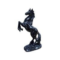 ราคา รูปปั้นม้ายืน ม้ามงคล ของขวัญ ของแต่งบ้าน เนื้อเรซิ่นสีดำ ขนาดกว้าง 6 นิ้ว สูง 11.5 นิ้ว (43553086639)