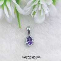 ราคา Z6444 จี้พลอยอเมทิสต์แท้ ( Natural Amethyst ) ตัวเรือนเงินแท้ 925 ชุบทองคำขาว ( เปลี่ยนสีชุบ +100 ) (18332500905)