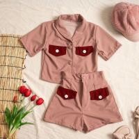 ราคา ❤️มีของแถม❤️ ชุดเซ็ท ชุดเซ็ทเสื้อกับกางเกง เสื้อคอปก กางเกงขาสั้น ชุดเข้าเซ็ท เสื้อกางเกงขาสั้น (6149471338)