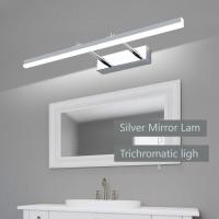 ราคา โคมไฟติดผนังสีเงิน โคมไฟหน้ากระจก โคมไฟหน้ากระจกห้องน้ํา นํา ไม่เจาะห้องน้ํากระจกยืดไสลด์โคมไฟตู้โคมไฟติดผนังโคมไฟกระจกนอร์ดิกโคมไฟเงินโคม (28310452093)