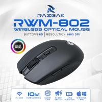 ราคา Razeak RWM-802 WIRELESS OPTICAL MOUSE Buttons 6D Resolution 1600 DPl เม้าส์ไร้สาย (16095730700)