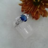 ราคา แหวนไพลิน พลอยรัสเซีย เพชร cz (694527866)