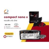 ราคา COMPACT NANO X ผ้าเบรกหน้า(DEX-830) TOYOTA COROLLA ALTIS (26276336424)