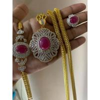 ราคา ชุดจี้เพชรพลอยแท้พร้อมสร้อยคอ ข้อมือทับทิมแท้ สวยหวาน ครบชุดสวยมาก (24135047061)
